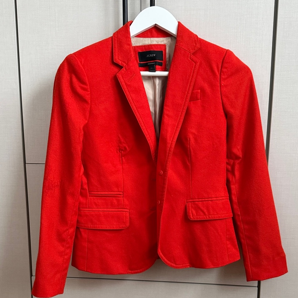 J. Crew Bold Red Women's SchoolBoy Blazer